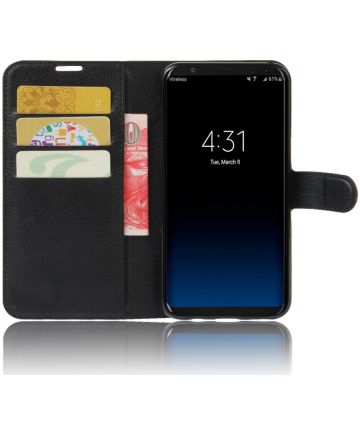 Samsung Galaxy S8 Plus Portemonnee Hoesje Zwart Hoesjes