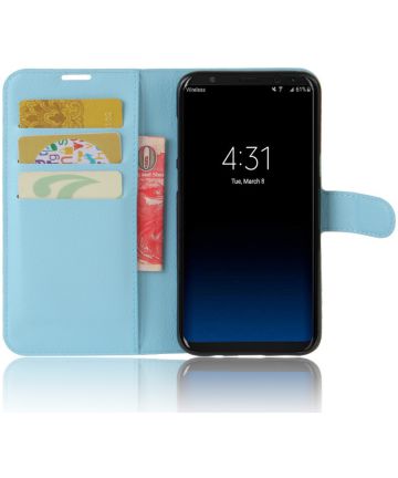 Samsung Galaxy S8 Plus Portemonnee Hoesje Blauw Hoesjes