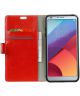 LG G6 Portemonnee Hoesje met Standaard Rood
