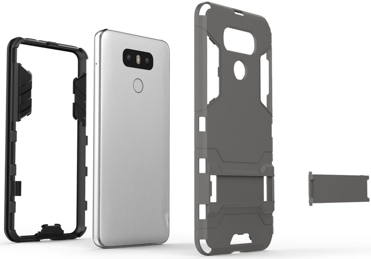 Hybride LG G6 Hoesje Grijs afbeelding 3