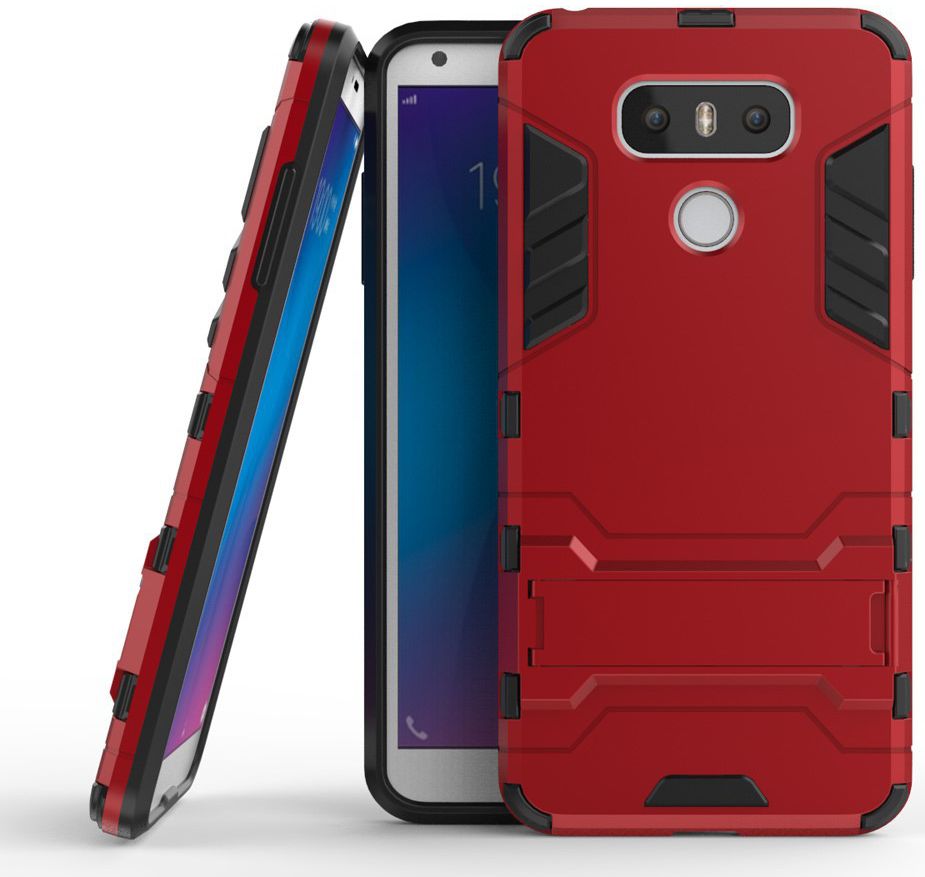 Hybride LG G6 Hoesje Rood afbeelding 4