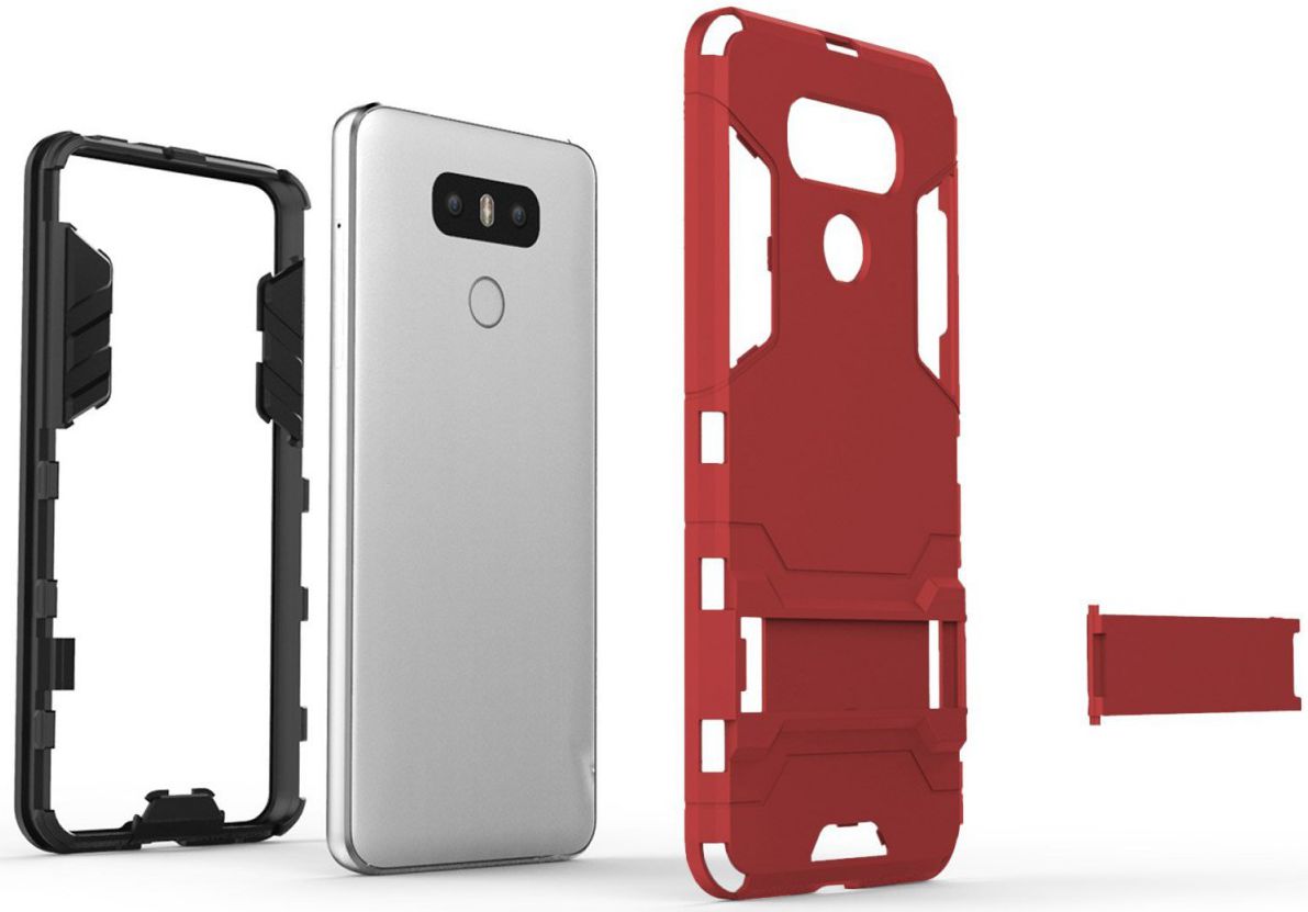 Hybride LG G6 Hoesje Rood afbeelding 3