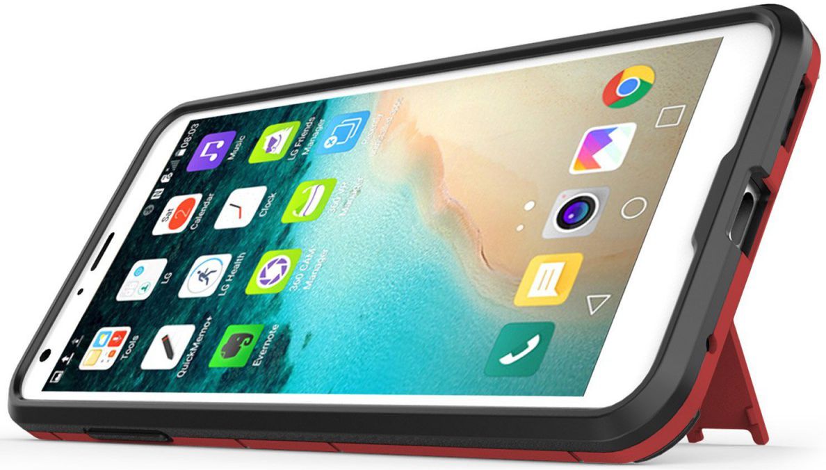 Hybride LG G6 Hoesje Rood afbeelding 6
