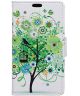 LG G6 Portemonnee Print Hoesje Green Tree