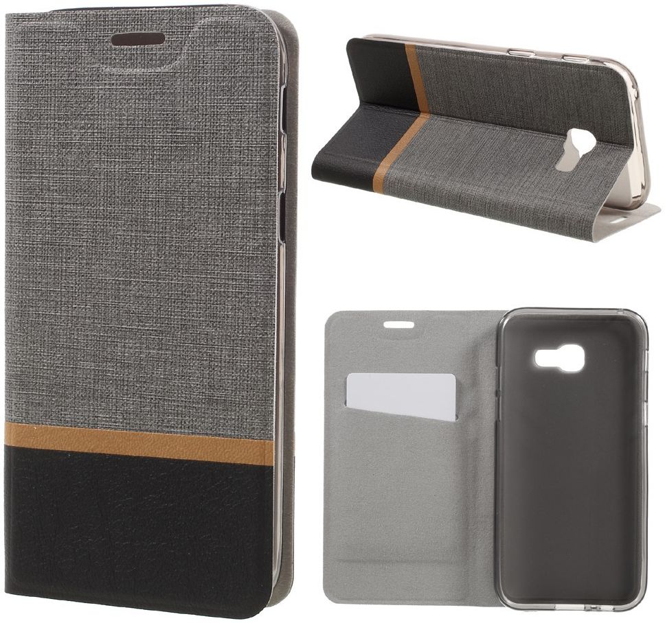 Samsung Galaxy A5 (2017) Portemonnee Stripe Hoesje Grijs afbeelding 6