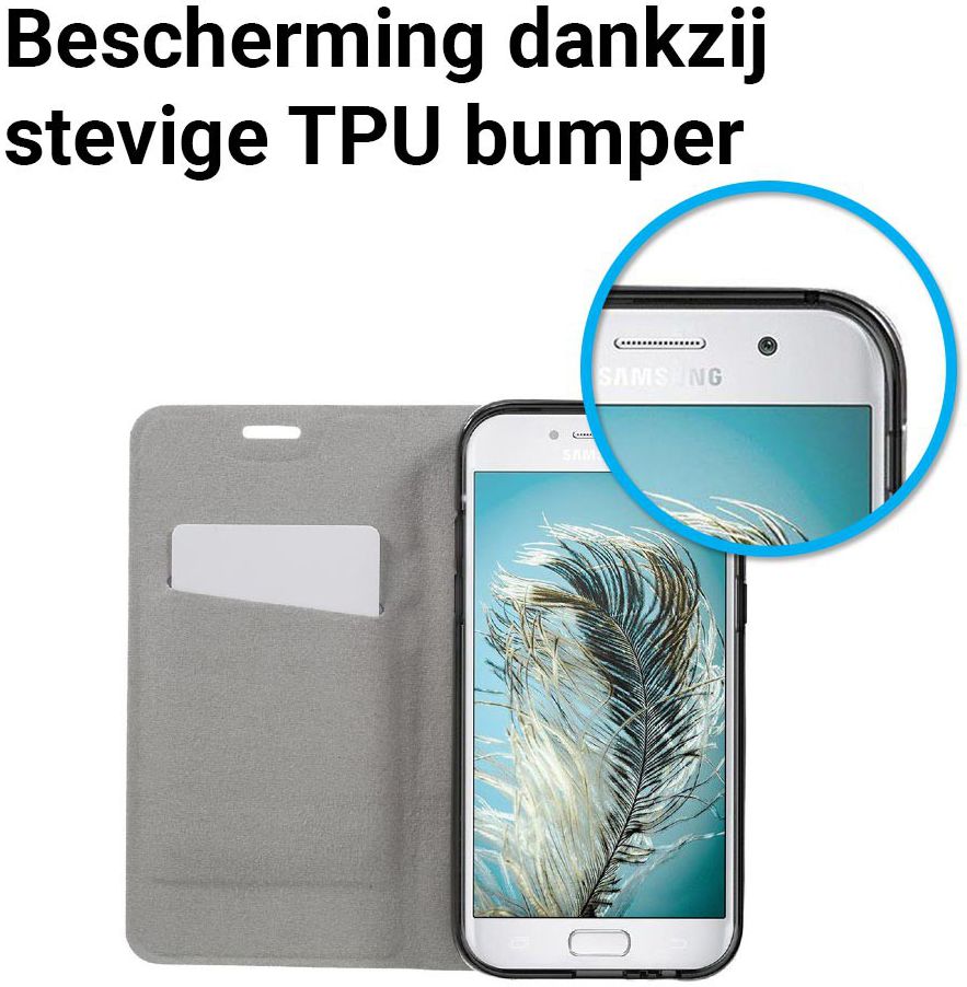 Samsung Galaxy A5 (2017) Portemonnee Stripe Hoesje Grijs afbeelding 4