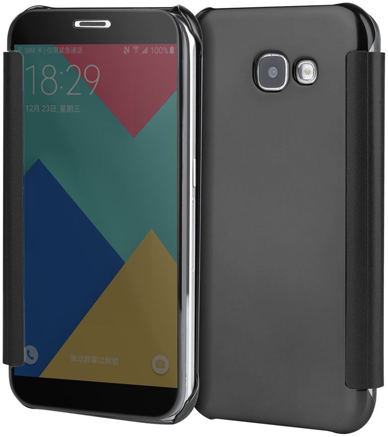 Samsung Galaxy A5 (2017) Doorzichtige Bookcase Zwart afbeelding 1