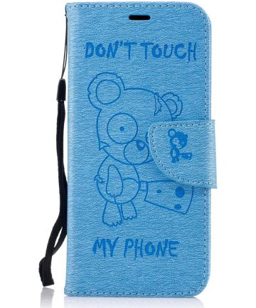 Samsung Galaxy S8 Teddy Portemonnee Hoesje Blauw Hoesjes