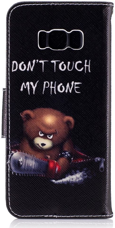 Samsung Galaxy S8 Portemonnee Print Hoesje Teddy afbeelding 3