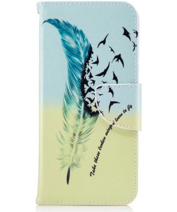 Samsung Galaxy S8 Portemonnee Print Hoesje Feather Hoesjes