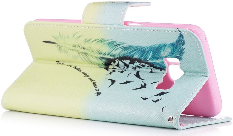 Samsung Galaxy S8 Portemonnee Print Hoesje Feather afbeelding 9