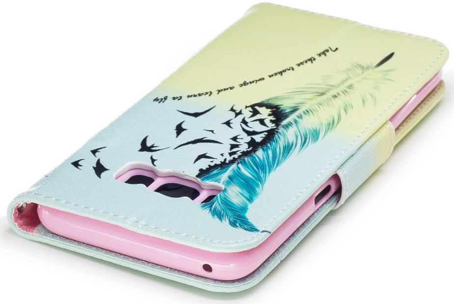 Samsung Galaxy S8 Portemonnee Print Hoesje Feather afbeelding 13