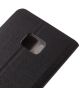 HTC U Ultra Portemonnee Stripe Hoesje Zwart