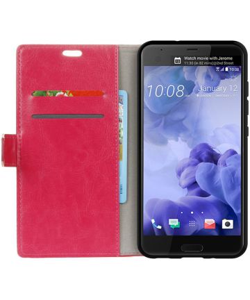 HTC U Ultra Portemonnee Hoesje Roze Hoesjes