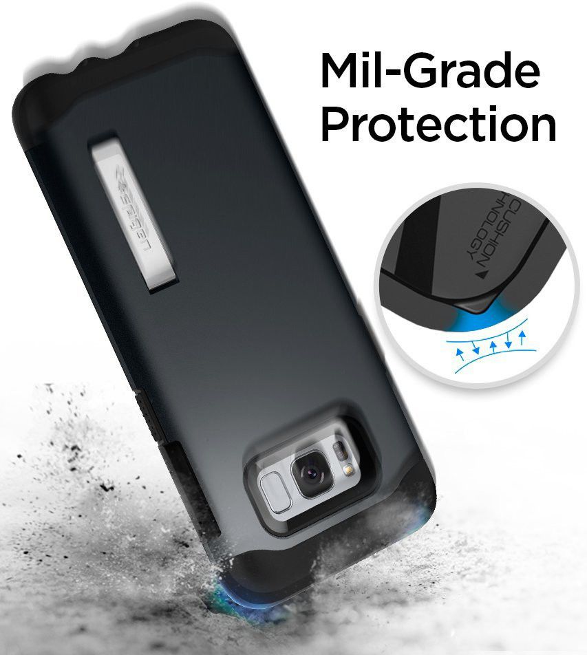 Spigen Slim Armor Samsung Galaxy S8 Metal Slate afbeelding 2