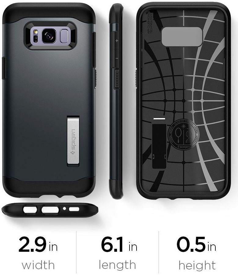 Spigen Slim Armor Samsung Galaxy S8 Metal Slate afbeelding 10