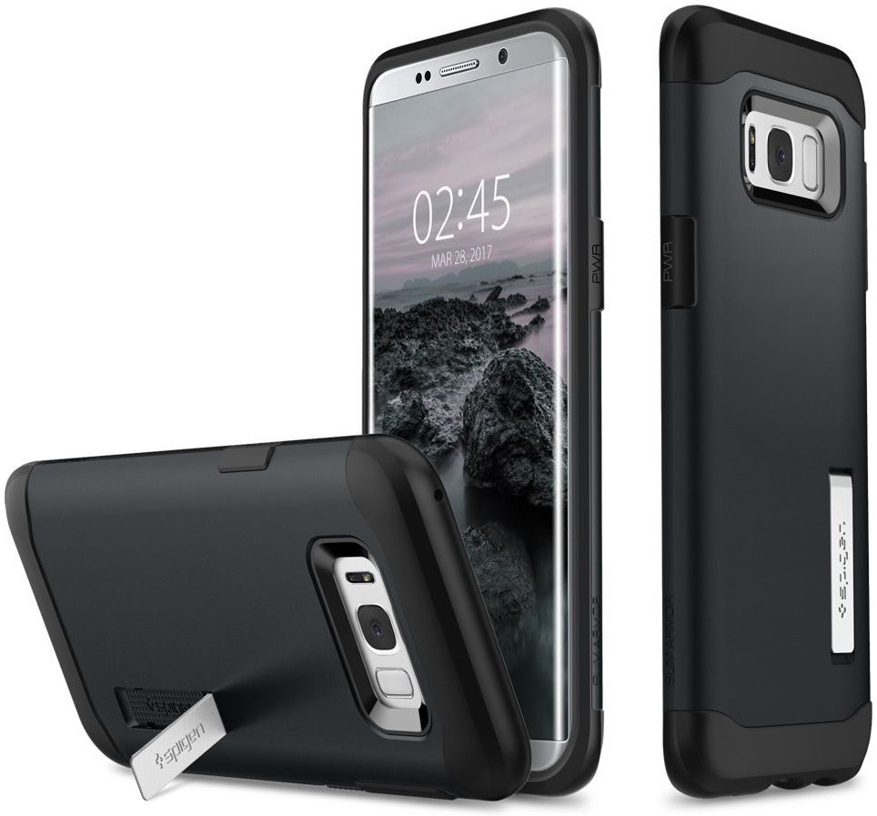 Spigen Slim Armor Samsung Galaxy S8 Metal Slate afbeelding 9