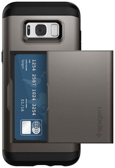 Spigen Slim Armor Card Slot Samsung Galaxy S8 Hoesje Gunmetal afbeelding 12
