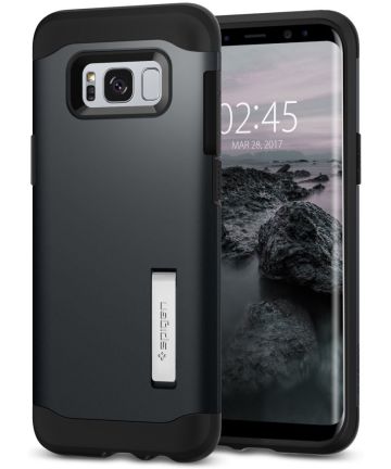 Spigen Slim Armor Case Samsung Galaxy S8 Plus Metal Slate Hoesjes