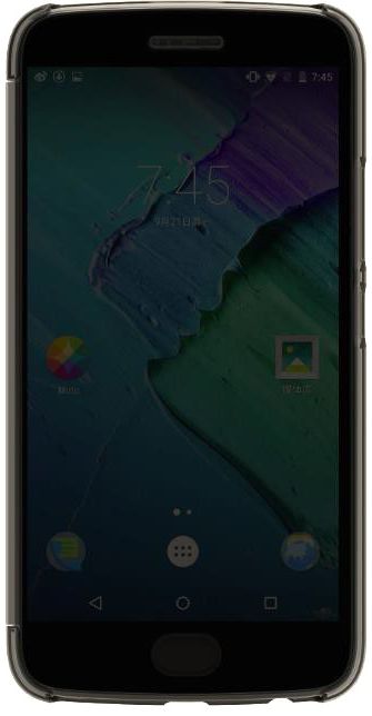 Originele Moto G5 touch flip cover zwart afbeelding 2