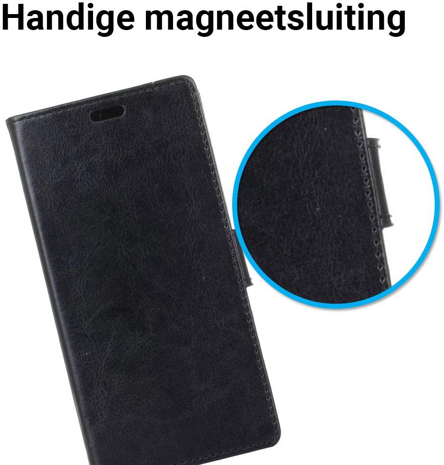 LG K10 (2017) Portemonnee Hoesje met Standaard Zwart afbeelding 5