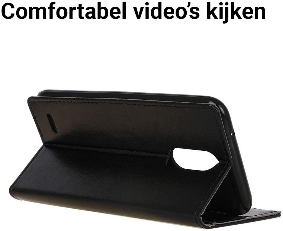 LG K10 (2017) Portemonnee Hoesje met Standaard Zwart afbeelding 6