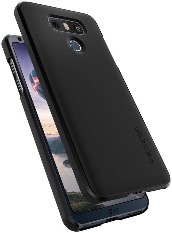 Spigen Thin Fit Case LG G6 Shimmery Zwart afbeelding 2