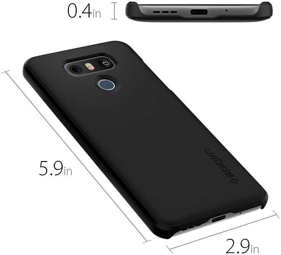 Spigen Thin Fit Case LG G6 Shimmery Zwart afbeelding 6