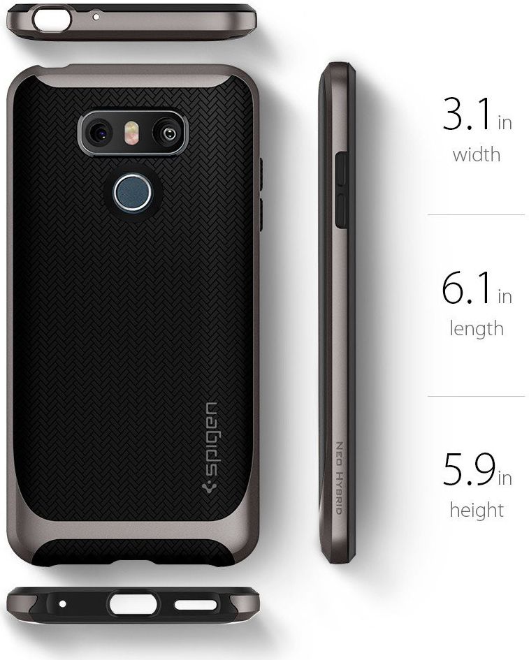 Spigen Neo Hybrid Hoesje LG G6 Gunmetal afbeelding 7