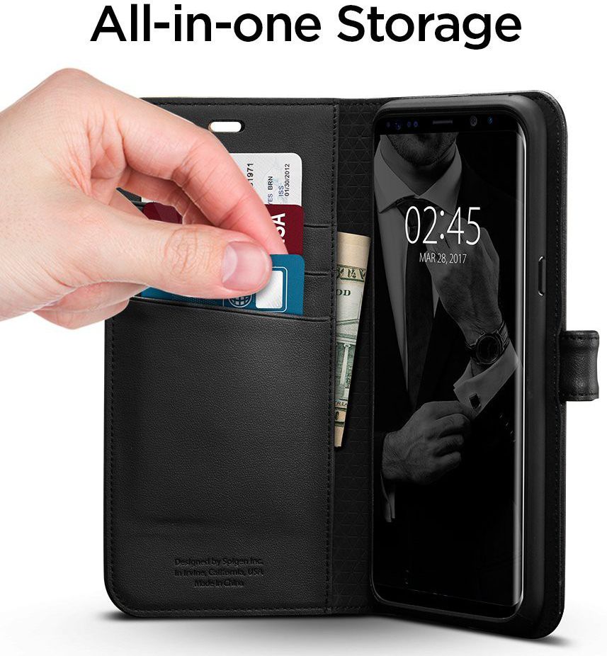 Spigen Wallet S Flip Case Samsung Galaxy S8 Zwart afbeelding 4