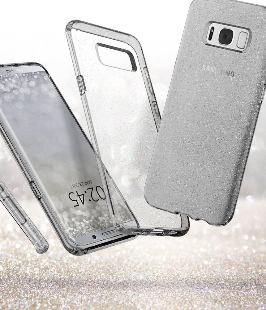 Spigen Liquid Crystal Glitter Case Samsung Galaxy S8 Plus Grijs afbeelding 2