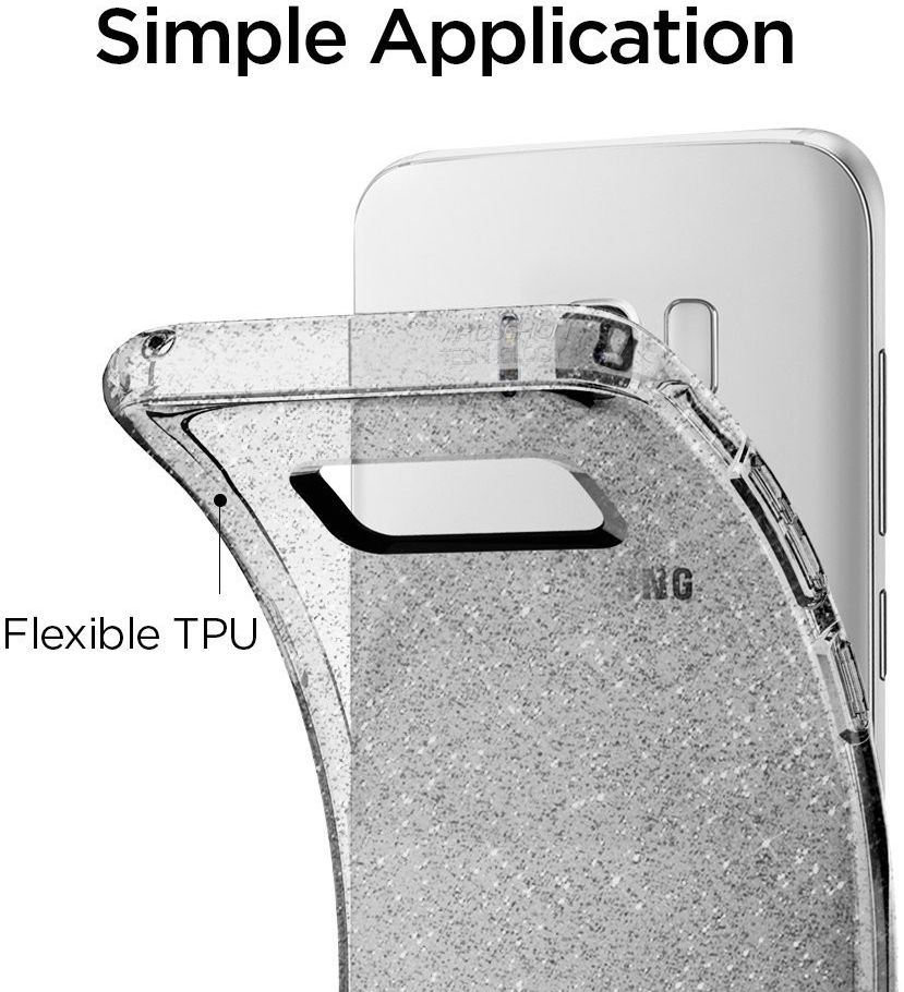 Spigen Liquid Crystal Glitter Case Samsung Galaxy S8 Plus Grijs afbeelding 7