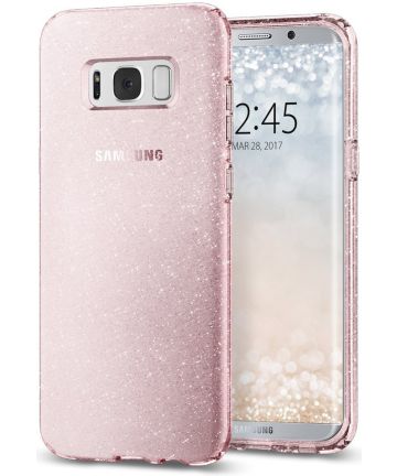 Spigen Liquid Crystal Glitter Case Samsung Galaxy S8 Plus Roze Hoesjes