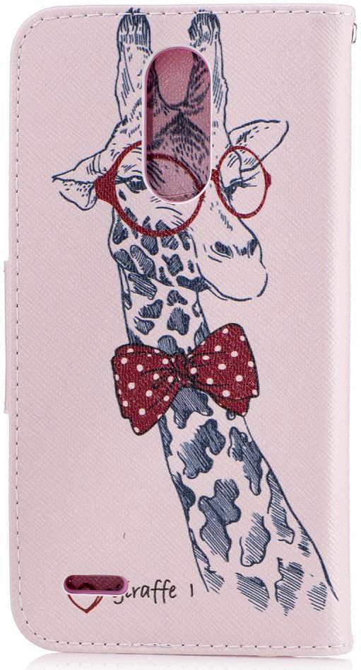 LG K10 (2017) Wallet Case Giraffe afbeelding 5
