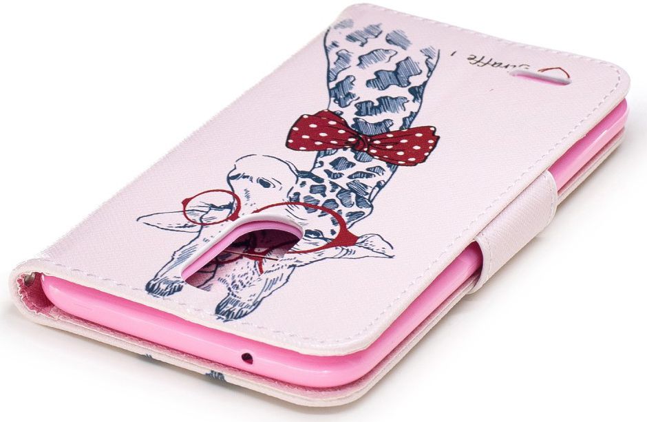 LG K10 (2017) Wallet Case Giraffe afbeelding 8