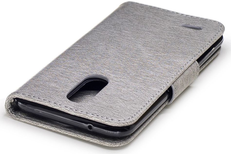 LG K10 (2017) Portemonnee Flip Hoesje Beer Dont Touch Grijs afbeelding 8