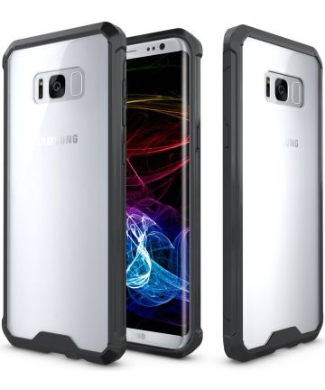 Samsung Galaxy S8 Plus Hoesje Armor Backcover Transparant Zwart Hoesjes