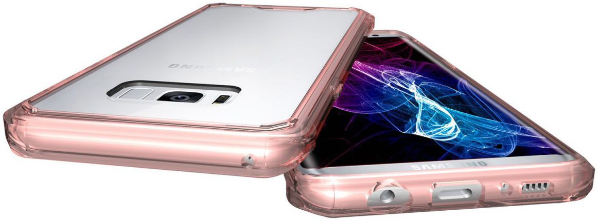 Samsung Galaxy S8 Plus Hoesje Armor Backcover Transparant Rose Gold afbeelding 5