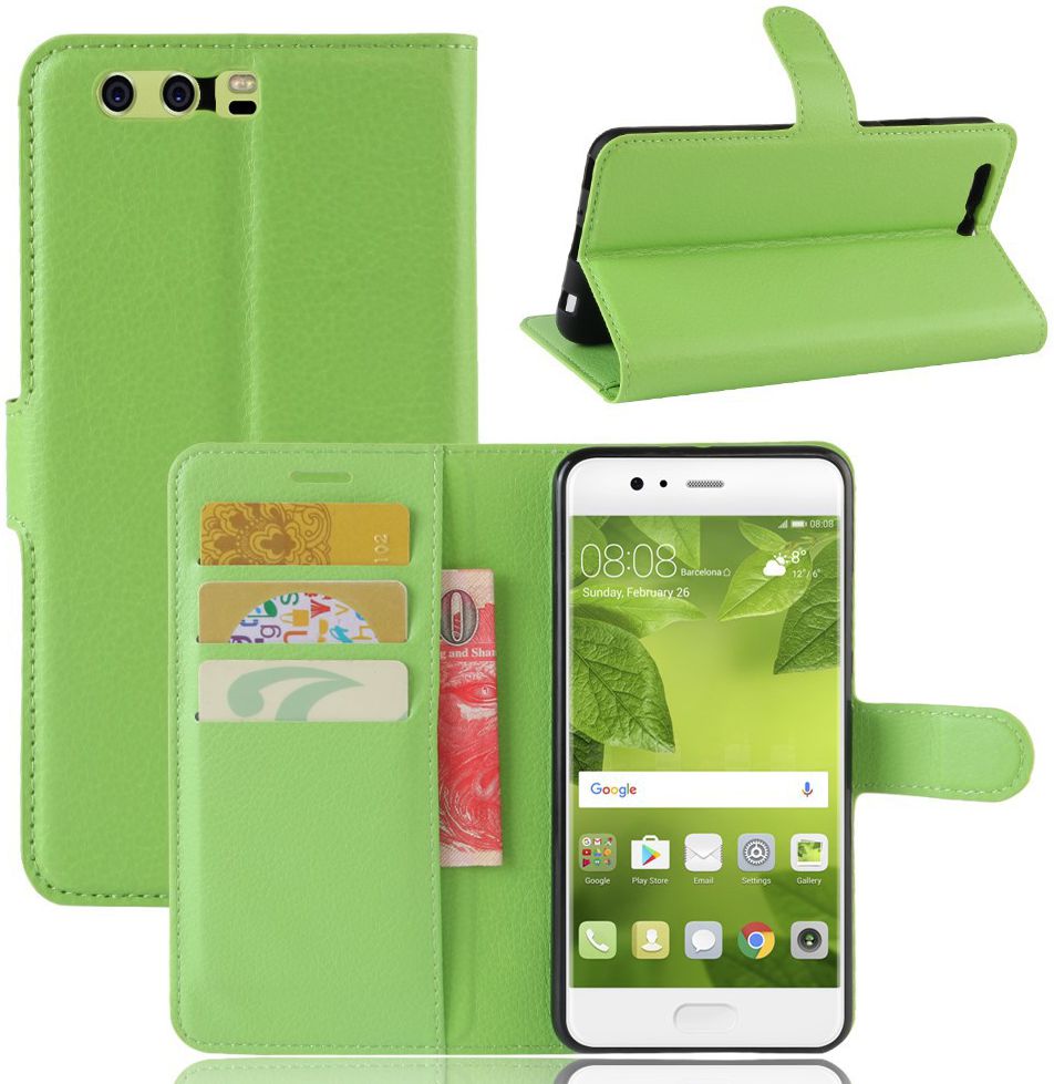 Huawei P10 Plus Portemonnee Hoesje Groen afbeelding 1