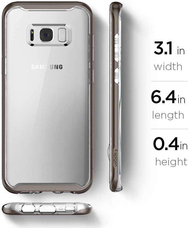 Spigen Neo Hybrid Crystal Case Samsung Galaxy S8 Plus Gunmetal afbeelding 7