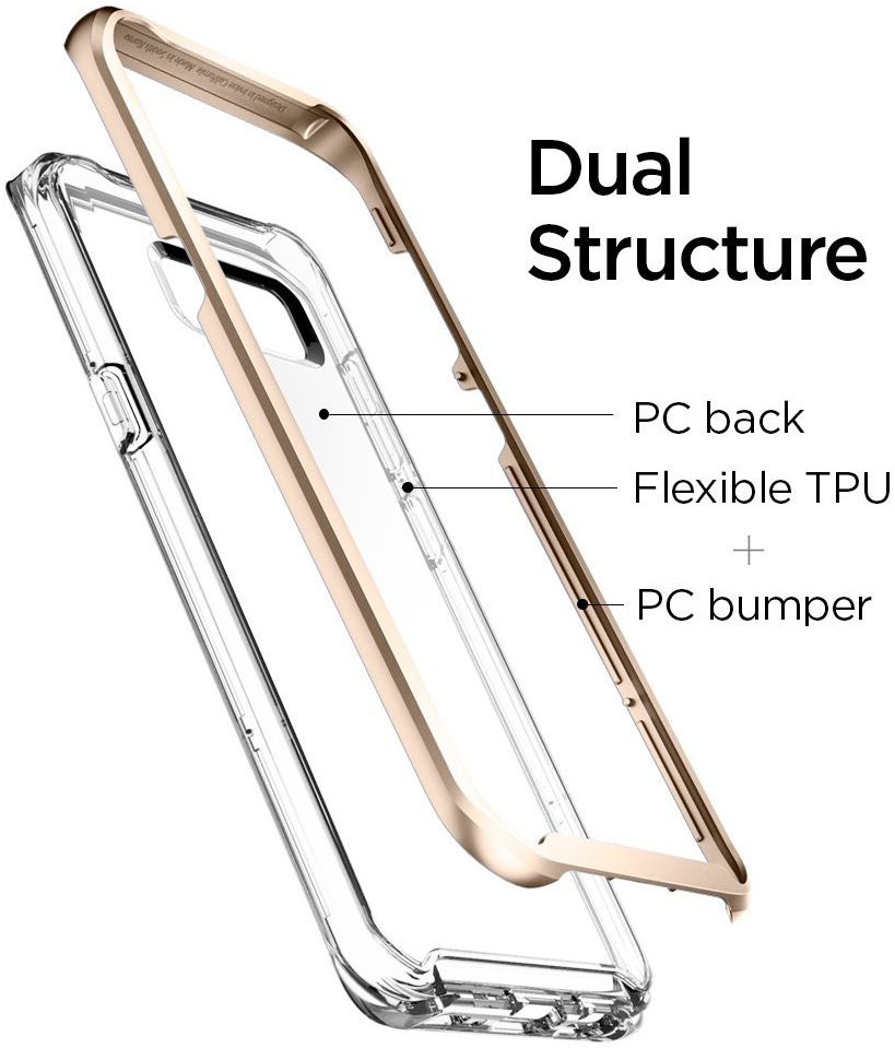 Spigen Neo Hybrid Crystal Case Samsung Galaxy S8 Plus Champagne Gold afbeelding 2