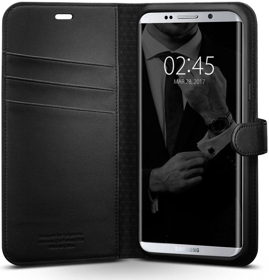 Spigen Wallet S Flip Hoesje Samsung Galaxy S8 Plus Zwart afbeelding 3