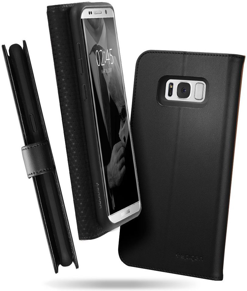 Spigen Wallet S Flip Hoesje Samsung Galaxy S8 Plus Zwart afbeelding 4