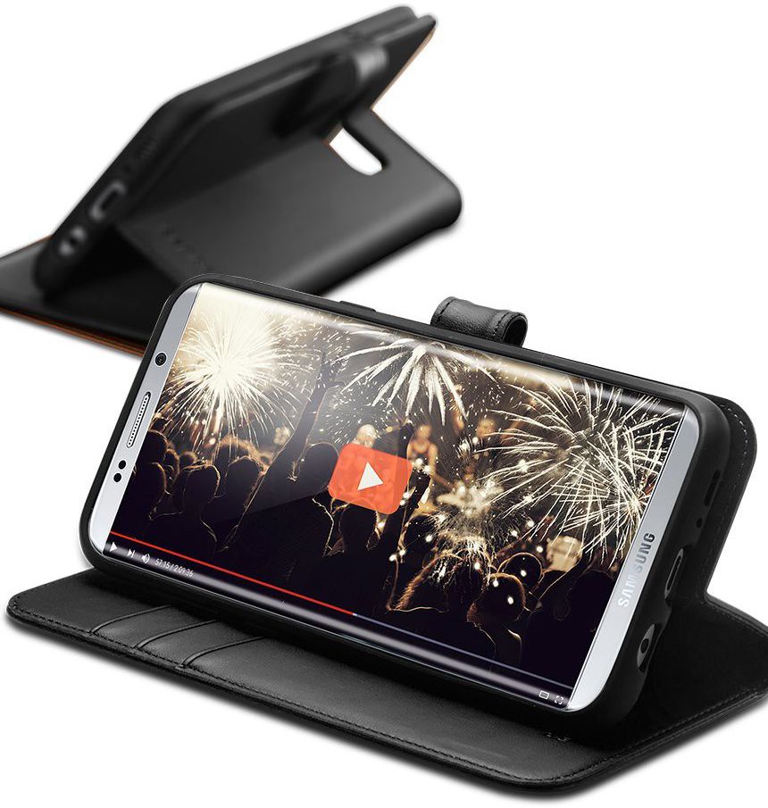 Spigen Wallet S Flip Hoesje Samsung Galaxy S8 Plus Zwart afbeelding 2