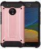 Motorola Moto G5 Hybride Hoesje Roze Goud