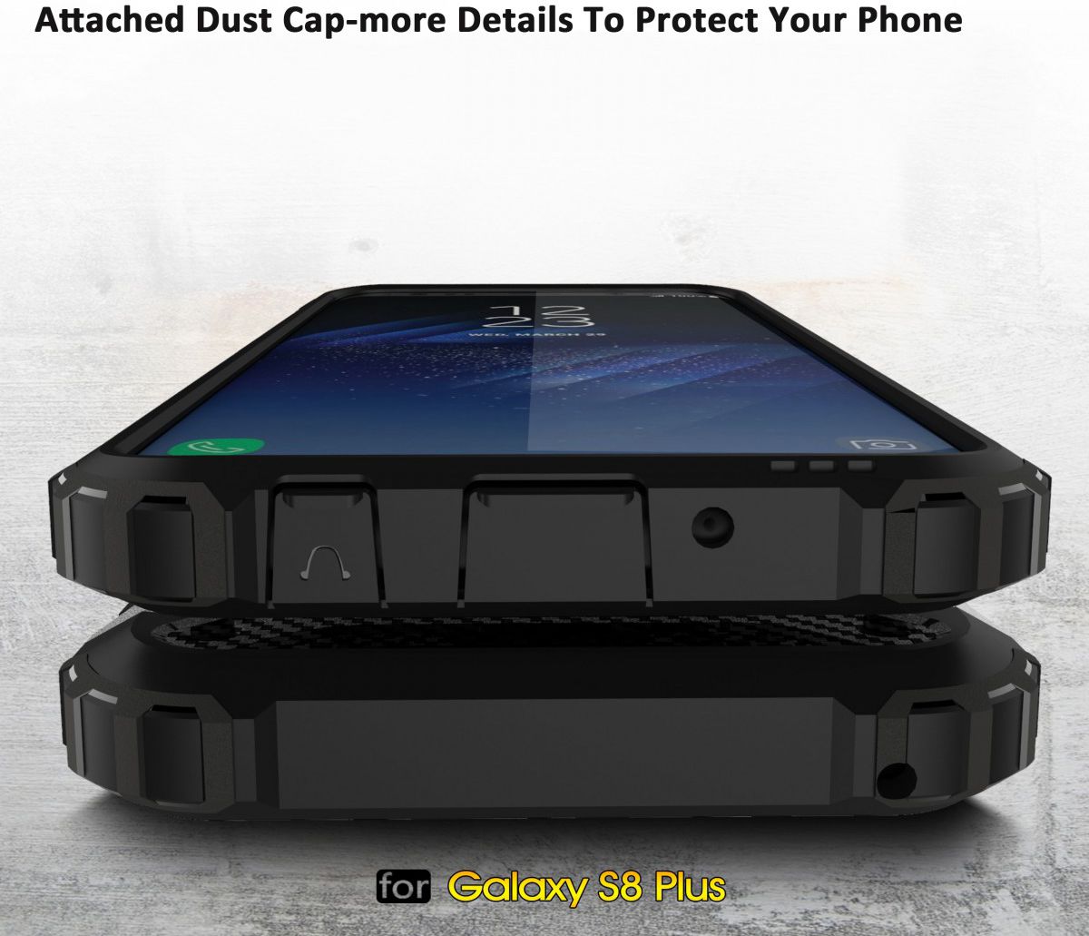 Samsung Galaxy S8 Plus Hybride Hoesje Zwart afbeelding 7