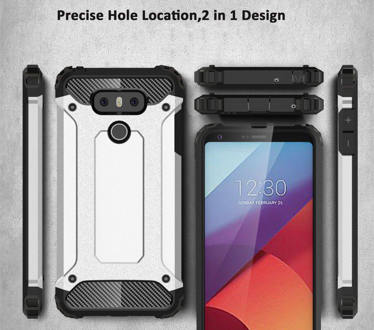 LG G6 Hybride Hoesje Zwart afbeelding 5
