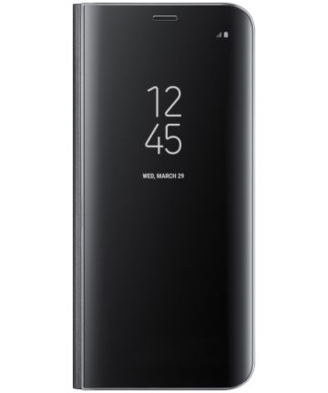 Samsung Galaxy S8 Clear View Flip Case Zwart Hoesjes