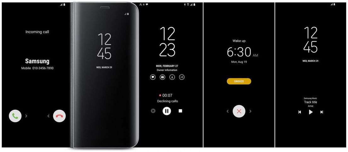 Samsung Galaxy S8 Clear View Flip Case Paars afbeelding 5