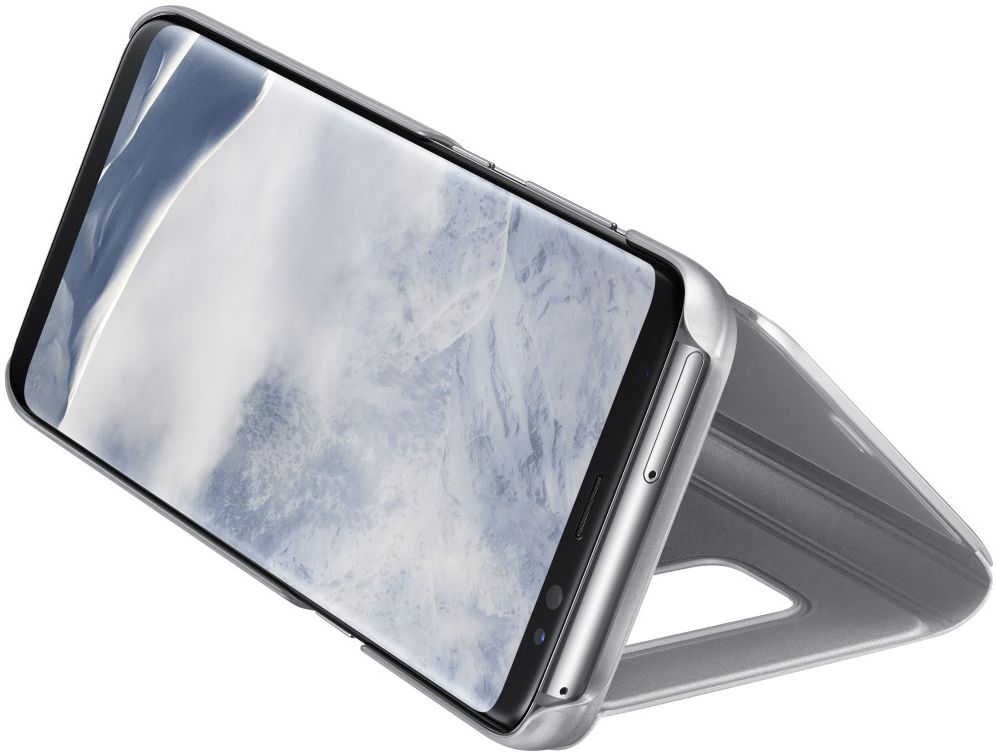 Samsung Galaxy S8 Clear View Flip Case Zilver afbeelding 2